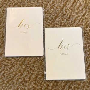 Wedding Vow books- her and his vow books- new